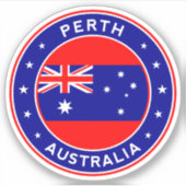 Australien, Perth Aufkleber (Vorderseite)