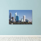 Australien, Perth, City Skyline aus Swan River Leinwanddruck (Insitu (Holzboden))