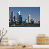 Australien, Perth, City Skyline aus Swan River Poster (Küche)
