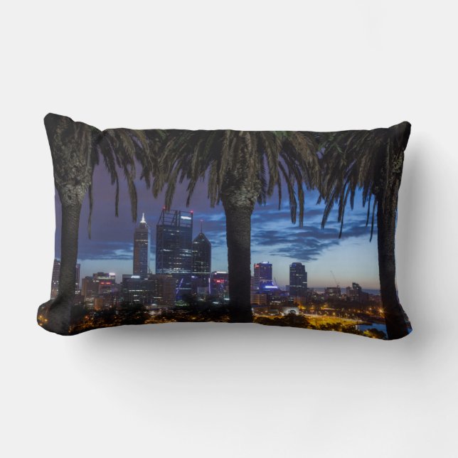 Australien, Perth, City Skyline von Kings Park 2 Lendenkissen (Vorderseite)
