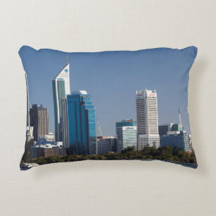 Australien, Perth, Cityskyline vom Swan River Dekokissen