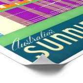 Australien Perth Restated Vintage Travel Poster (Ecke)