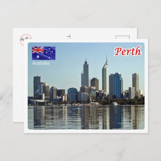 Australien - Perth - Skyline - Postkarte (Vorne/Hinten)