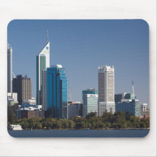 Australien, Perth, Stadt-Skyline vom Swan River Mousepad