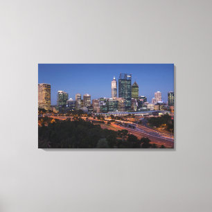 Australien, Perth, Stadt-Skyline von Kings Park Leinwanddruck