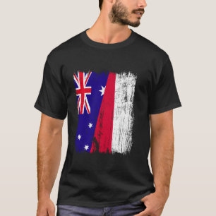 Australien Polen Halbflagge Australisch Polnische  T-Shirt