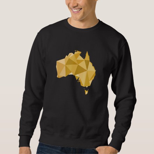 Australien Polygon Style Map Geometrie Australien Sweatshirt (Vorderseite)
