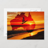 Australien Post Card surfen Postkarte (Vorne/Hinten)