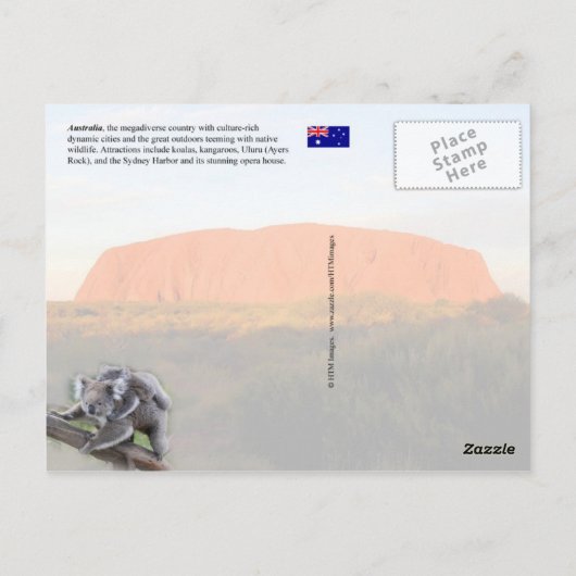 Australien Postkarte (Rückseite)