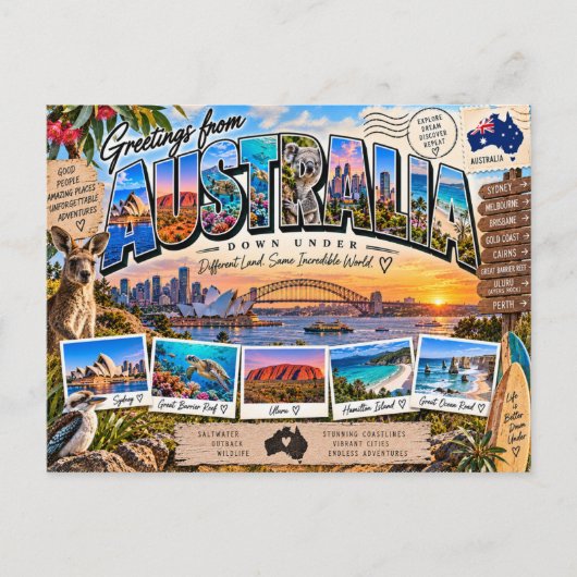 Australien Postkarte (Vorderseite)