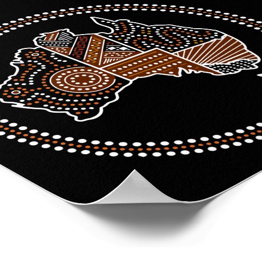 Australien Punktekarte Poster (Ecke)