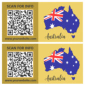 Australien QR-Code-Aufkleber, moderne australische Aufkleber (Vorderseite)