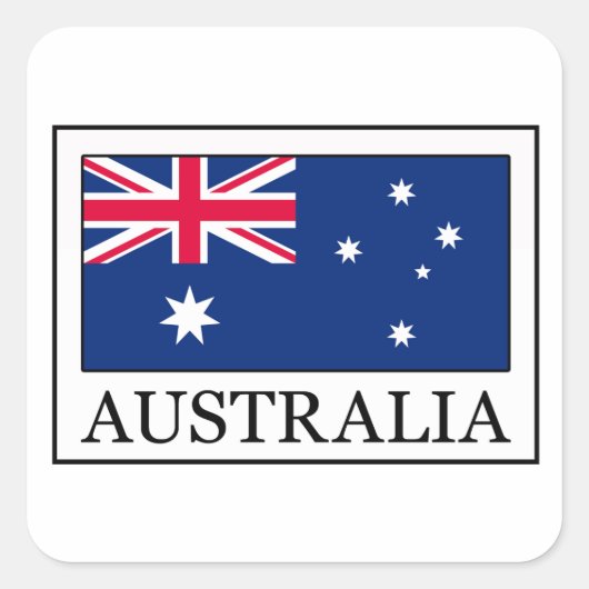 Australien Quadratischer Aufkleber (Vorderseite)