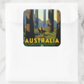 Australien Quadratischer Aufkleber (Tasche)