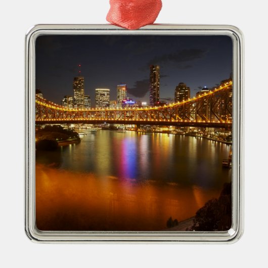 Australien, Queensland, Brisbane, Story Bridge, 2 Ornament Aus Metall (Vorne)