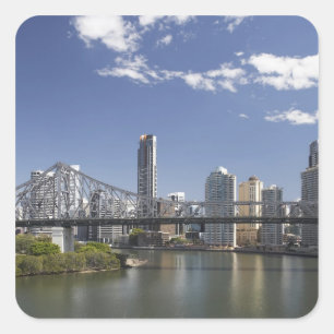 Australien, Queensland, Brisbane, Story Bridge, Quadratischer Aufkleber