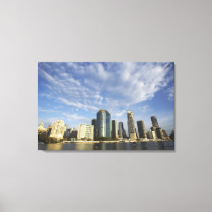 Australien, Queensland, Brisbane, Wolkenkratzer un Leinwanddruck