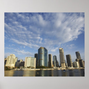 Australien, Queensland, Brisbane, Wolkenkratzer un Poster