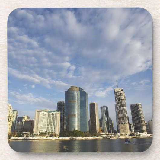 Australien, Queensland, Brisbane, Wolkenkratzer un Untersetzer (Vorderseite)