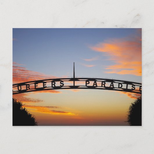 Australien, Queensland, Goldküste, Sonnenaufgang, Postkarte (Vorderseite)