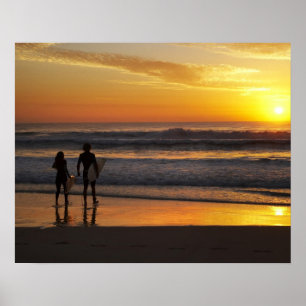 Australien, Queensland, Goldküste, Surfer bei Poster