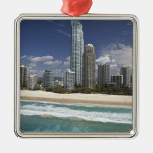 Australien, Queensland, Goldküste, Surfer Silbernes Ornament