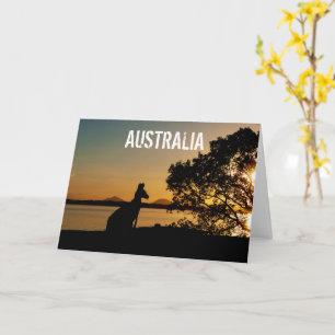 Australien Queensland Mountains Kangaroo Sunset Karte