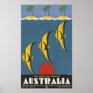 Australien Queensland Vintage Travel Poster