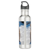 Australien Quokka auf dem Beach Süße Tier Custom Edelstahlflasche (Rückseite)