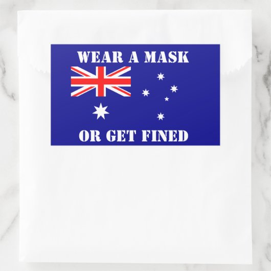 AUSTRALIEN RECHTECKIGER AUFKLEBER (Tasche)