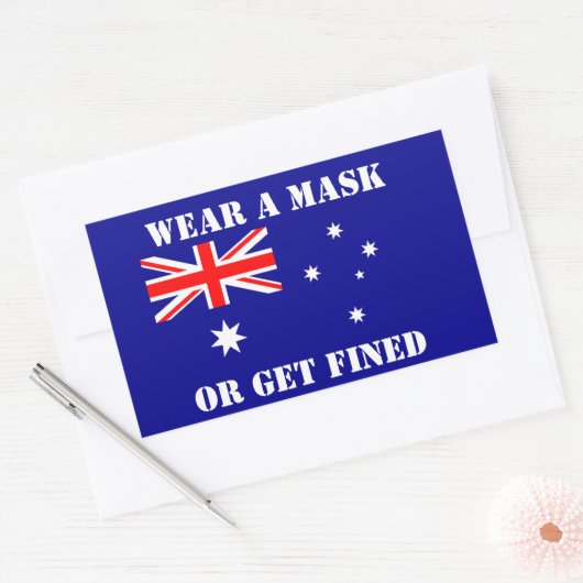 AUSTRALIEN RECHTECKIGER AUFKLEBER (Umschlag)