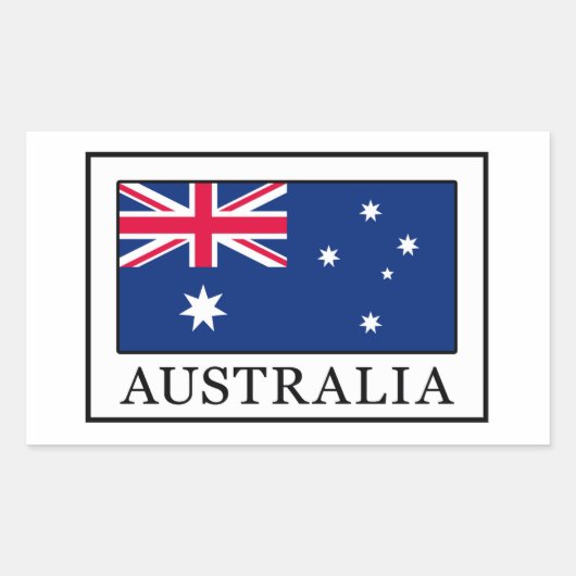 Australien Rechteckiger Aufkleber (Vorderseite)