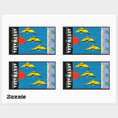 Australien Rechteckiger Aufkleber (Blatt)