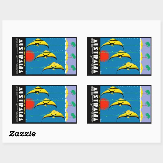 Australien Rechteckiger Aufkleber (Blatt)