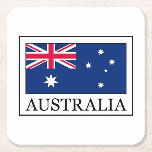 Australien Rechteckiger Pappuntersetzer (Vorderseite)