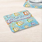 Australien Rechteckiger Pappuntersetzer (angewinkelt)