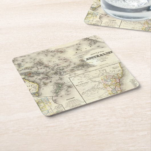 Australien Rechteckiger Pappuntersetzer (angewinkelt)