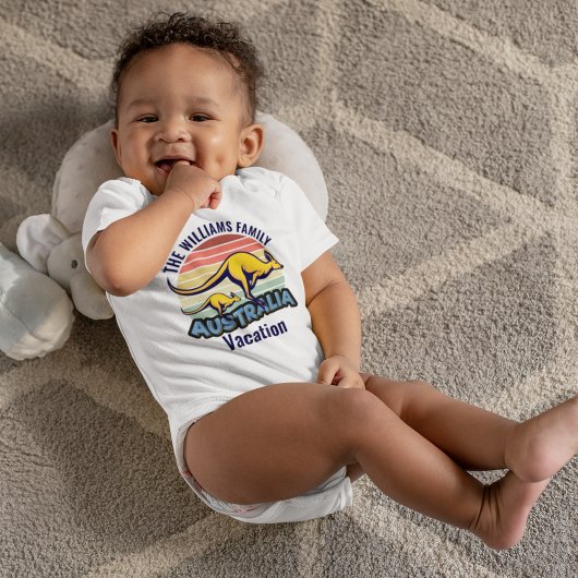 Australien Reise Kangaroo Sunset Custom Baby Strampler