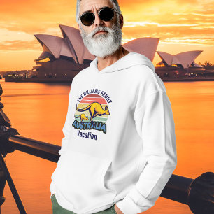 Australien Reise Kangaroo Sunset Custom Hoodie