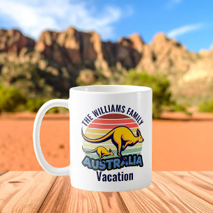 Australien Reise Kangaroo Sunset Custom Keepake Kaffeetasse