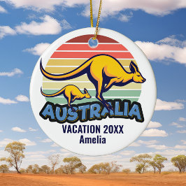 Australien Reise Kangaroo Sunset Souvenir Weihnach Keramik Ornament