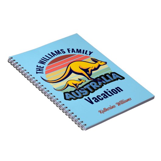 Australien Reise Niedlich Kangaroo Sunset Custom T Notizblock (Rechte Seite)