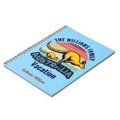 Australien Reise Niedlich Kangaroo Sunset Custom T Notizblock (Linke Seite)