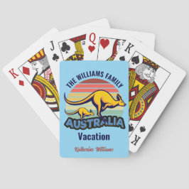 Australien Reise Niedlich Kangaroo Sunset Custom T Spielkarten