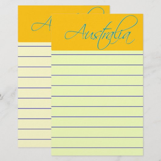 Australien: Reisebüro Briefpapier (Vorne/Hinten)