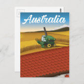 Australien Reisen Cartoon Postkarte (Vorne/Hinten)