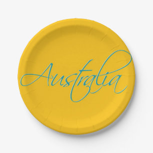Australien: Reisepapierplatte Pappteller