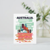 Australien Reiseplakat Ankündigungspostkarte (Stehend Vorderseite)