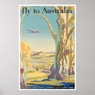 Australien Reiseplakat Australische Kunst Vintage Poster