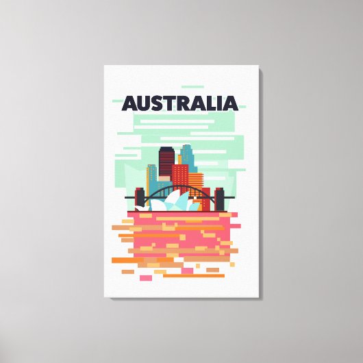 Australien Reiseplakat Leinwanddruck (Vorderseite)